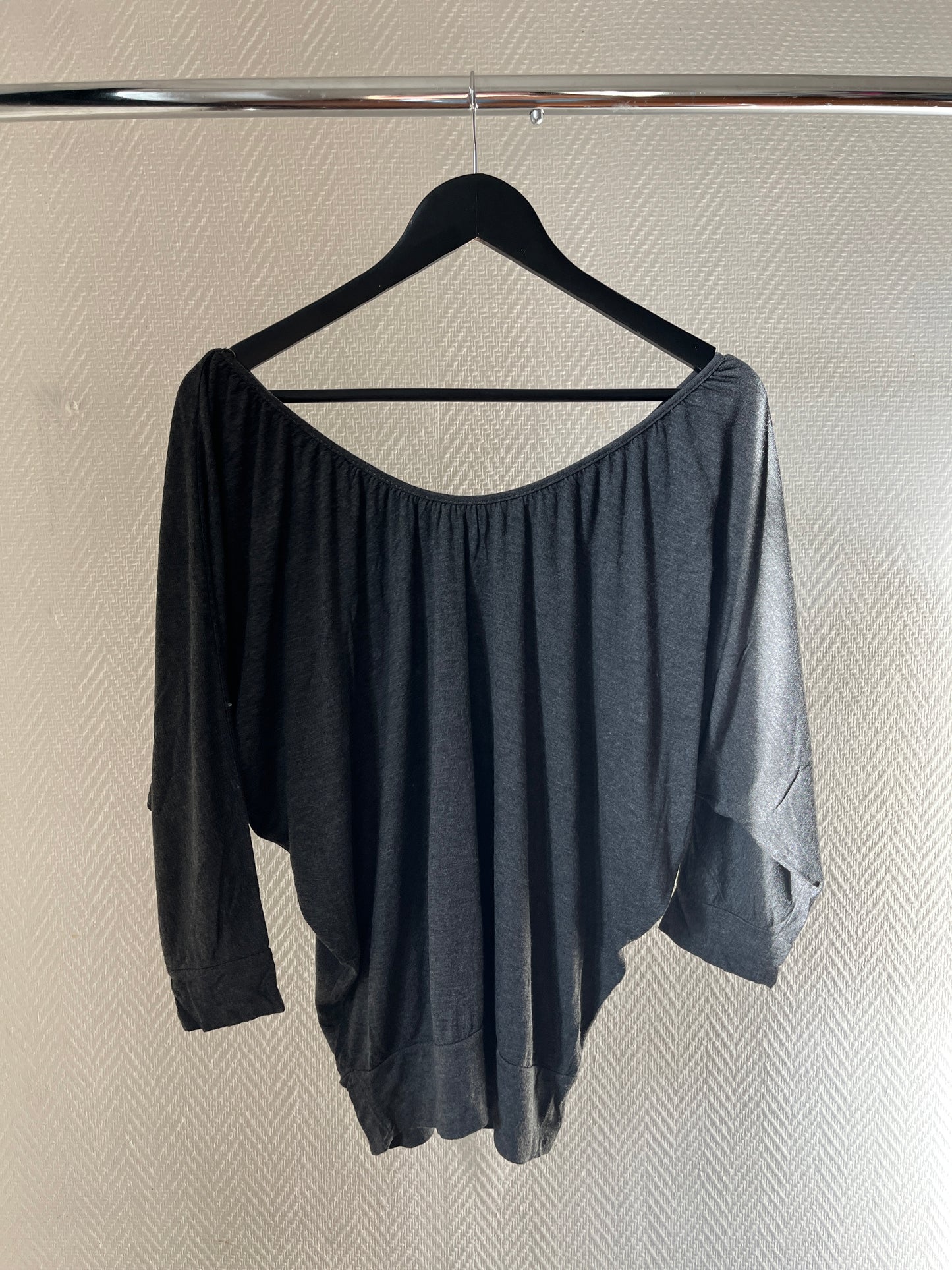 Vintage grey draped top