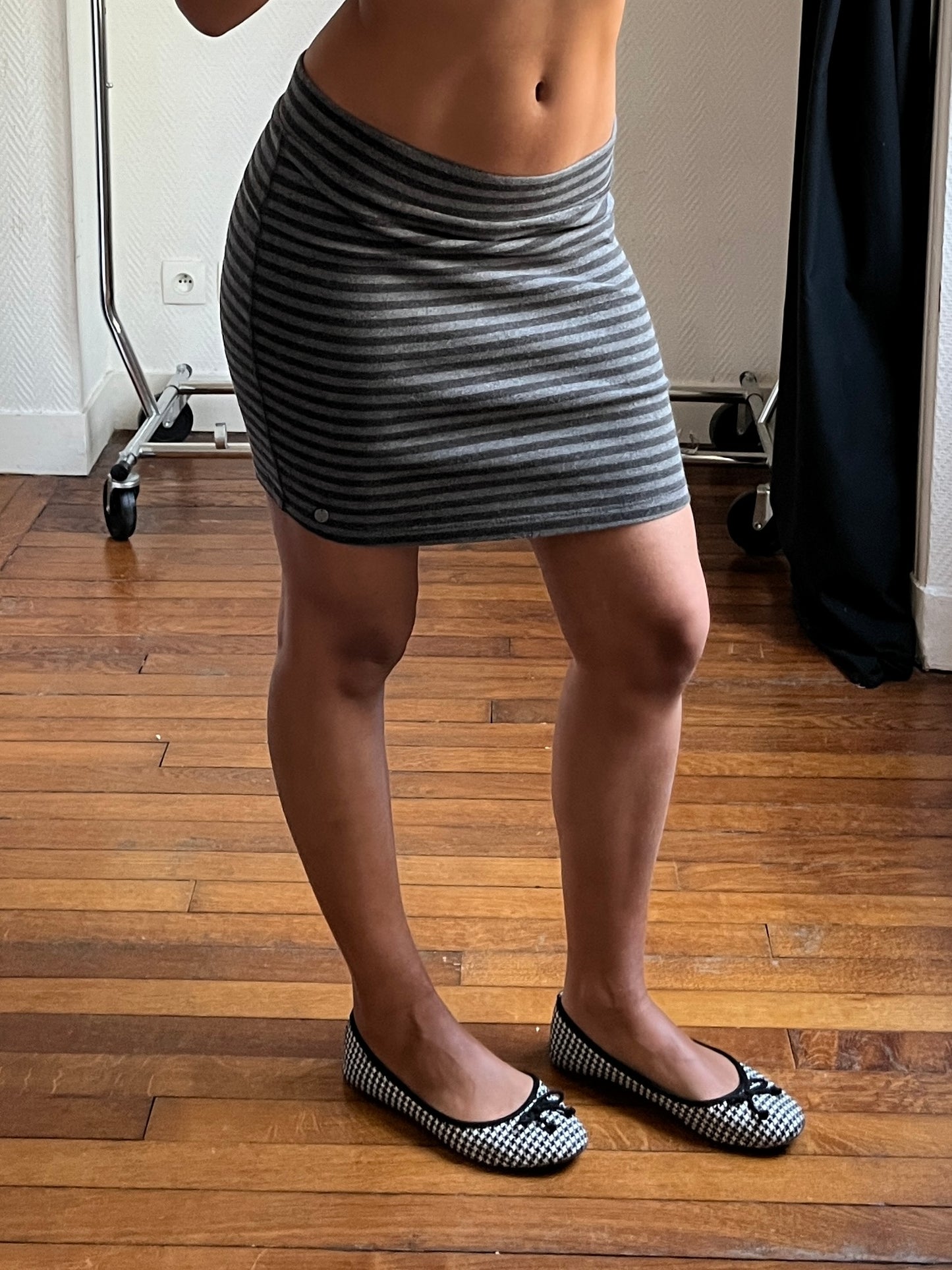 Vintage striped grey skirt