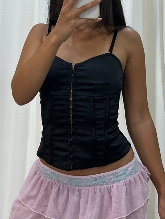 Vintage black corset top