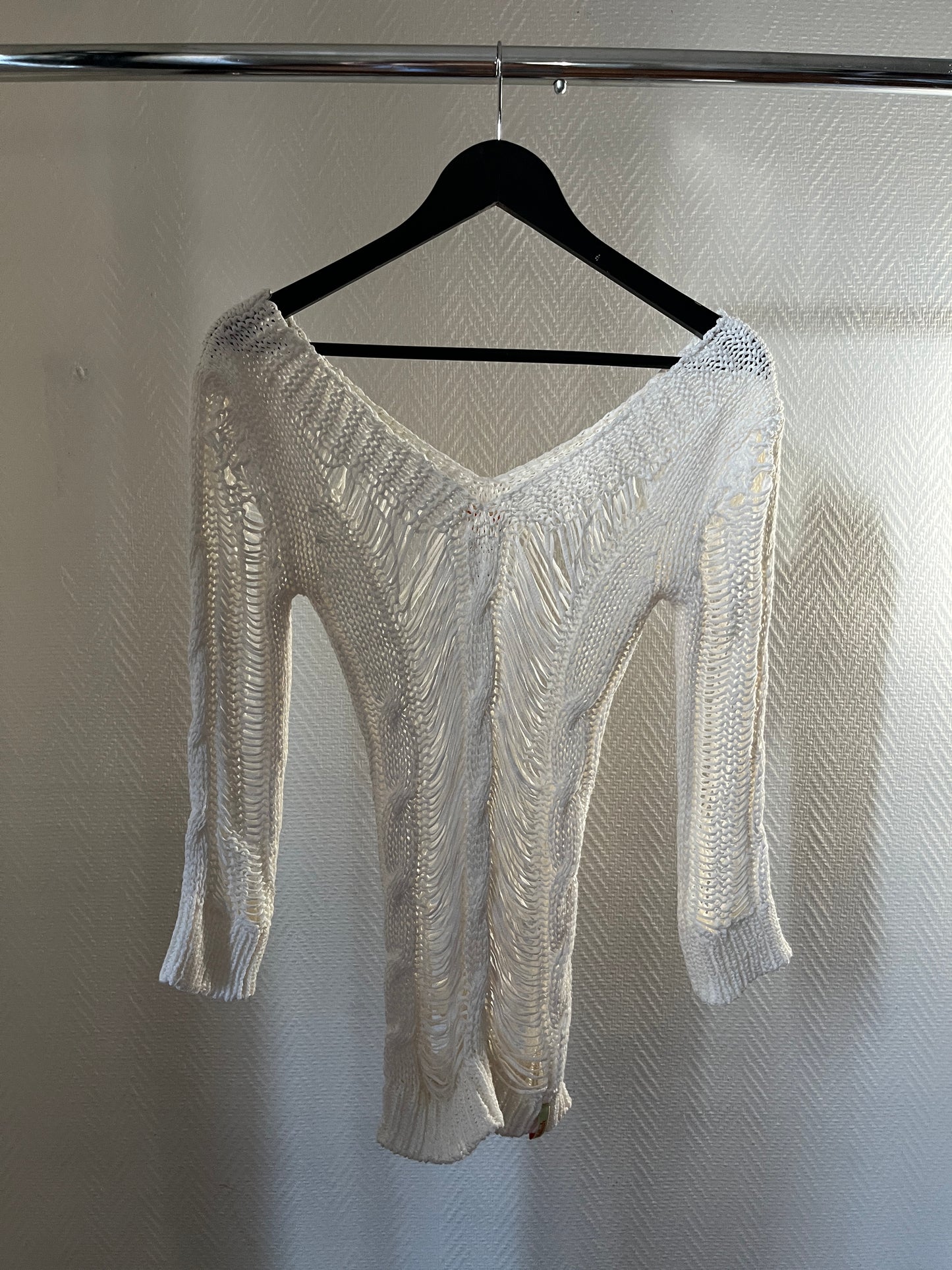 Vintage white ripped top