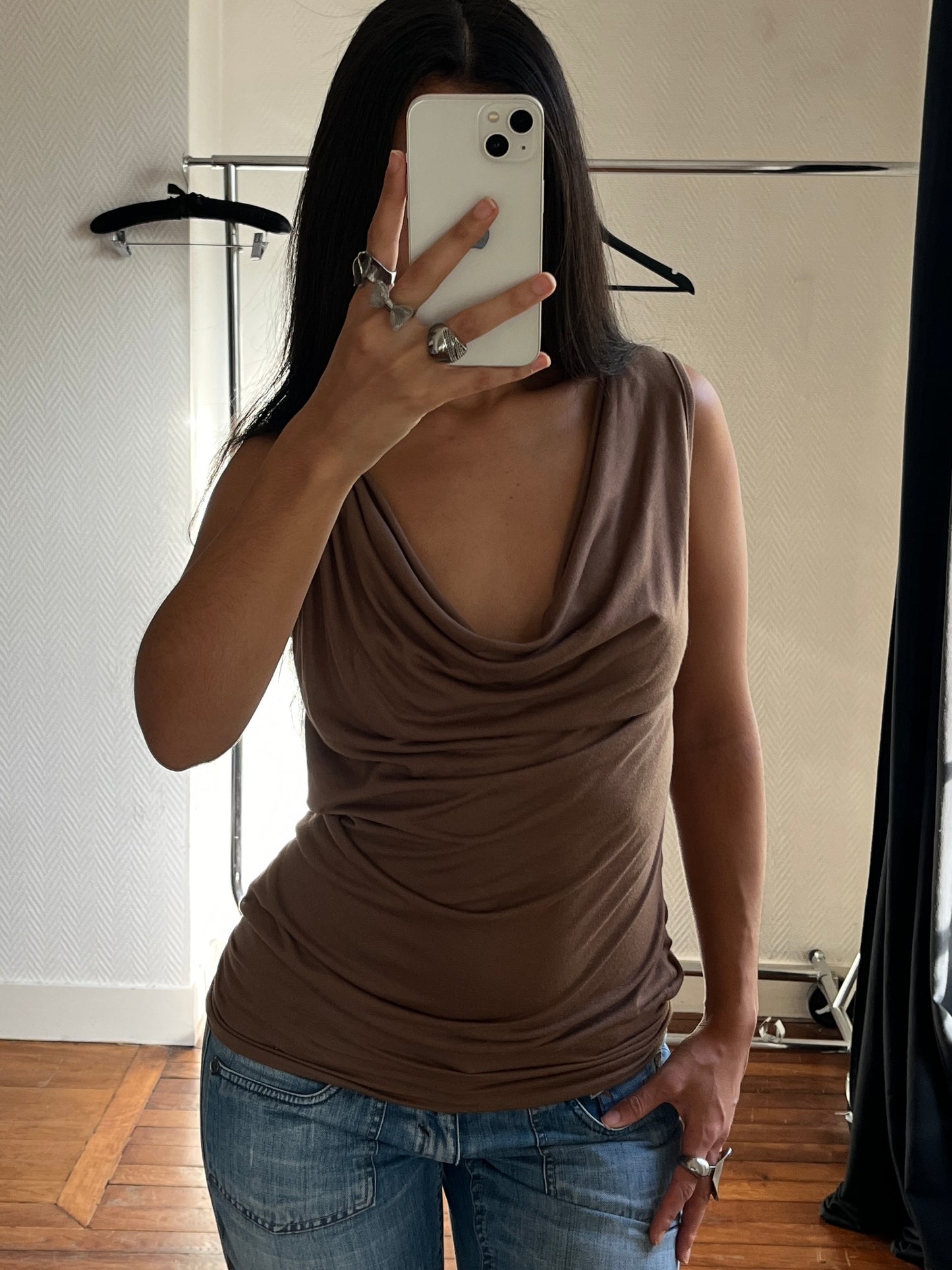 Vintage draped party top