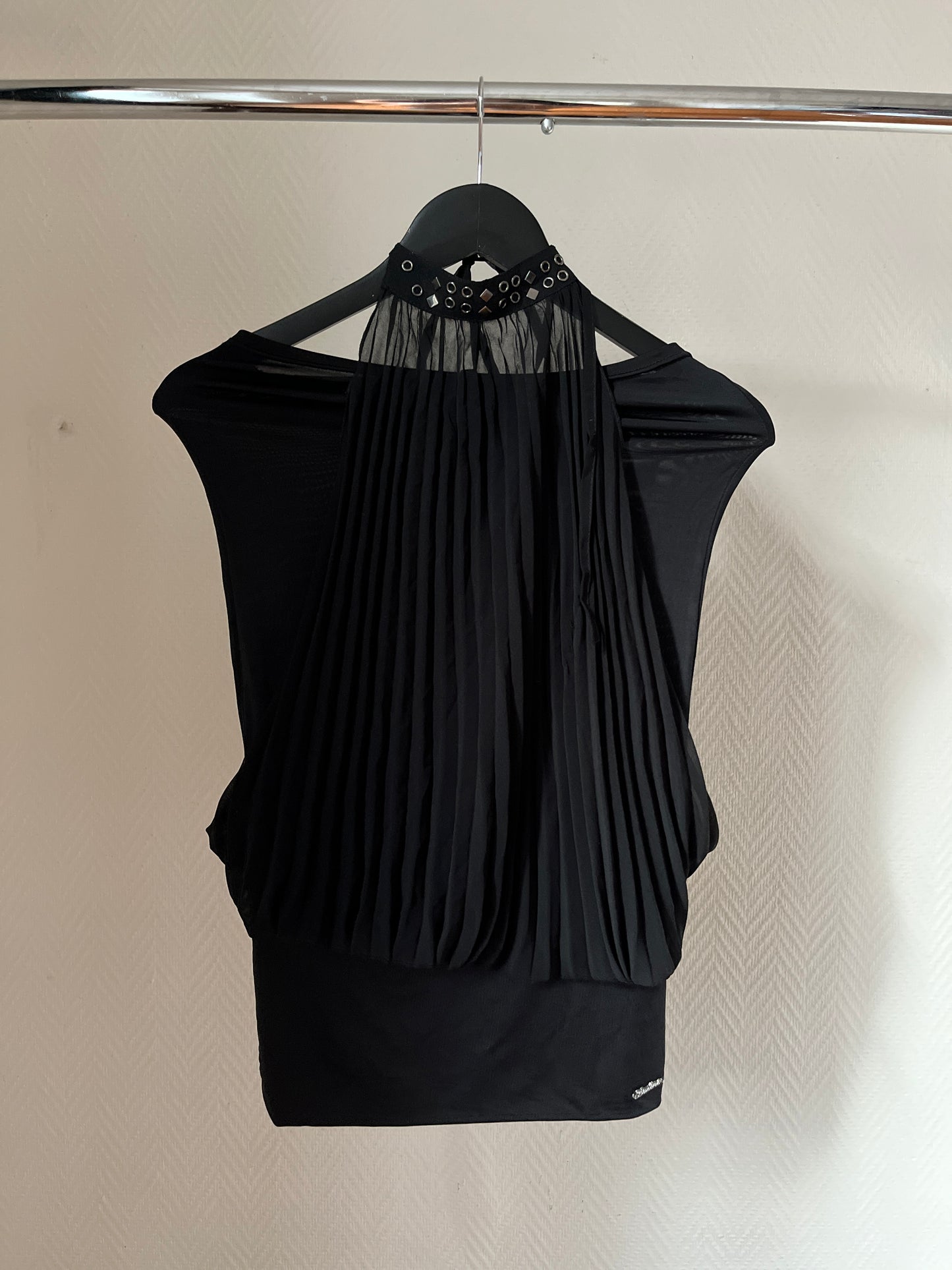 Vintage halter black party dress
