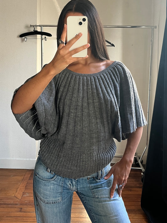 Vintage batwing grey pull over