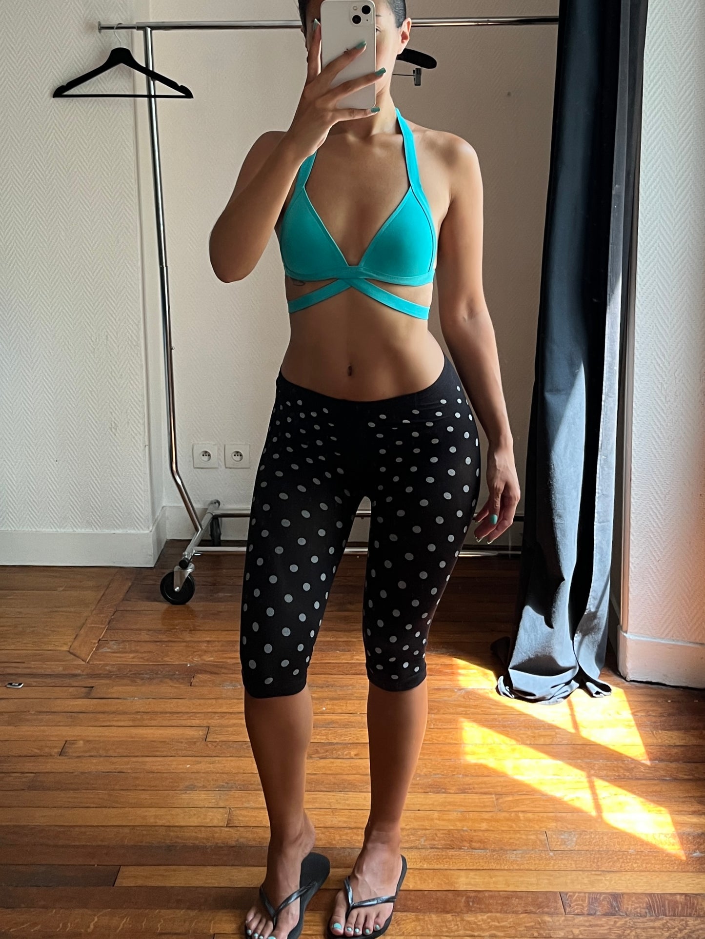 Vintage polka dot capri pants