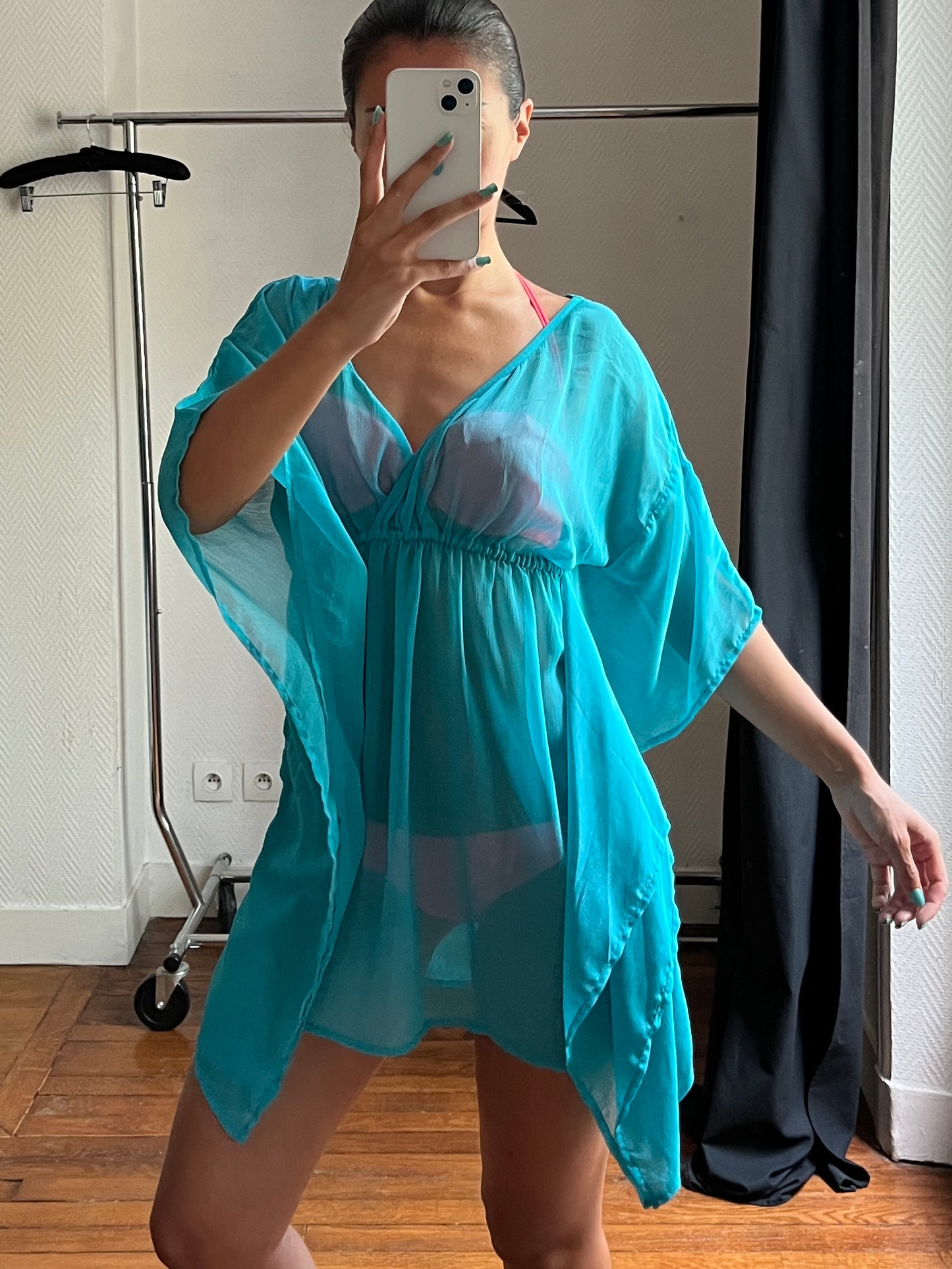 Vintage blue beach dress