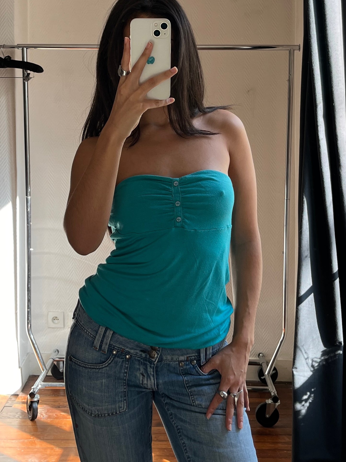 Vintage blue tube top