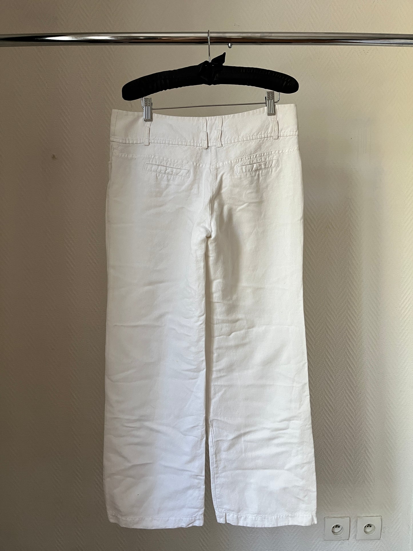 Vintage white linen summer pants