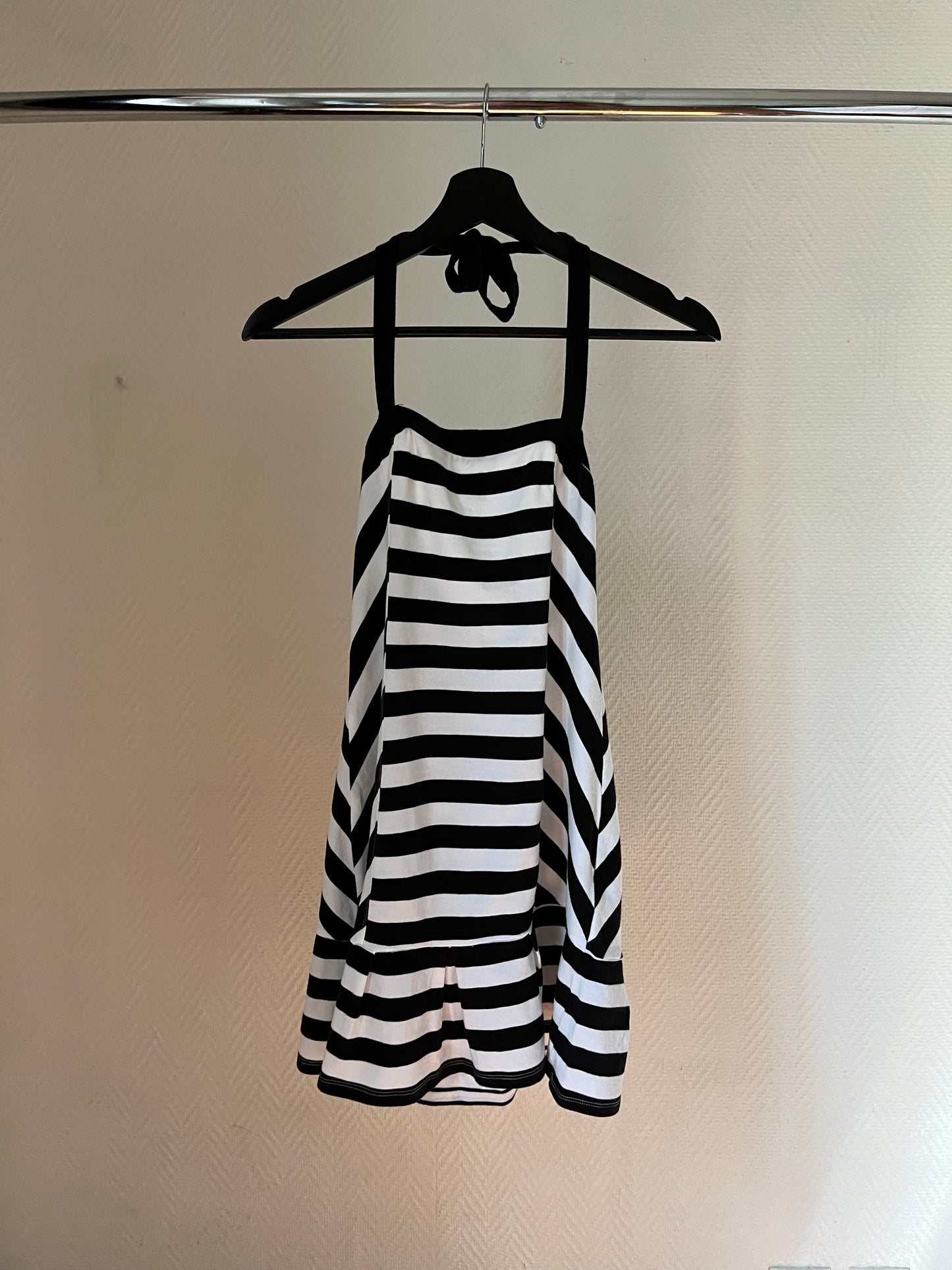 Vintage halter striped dress