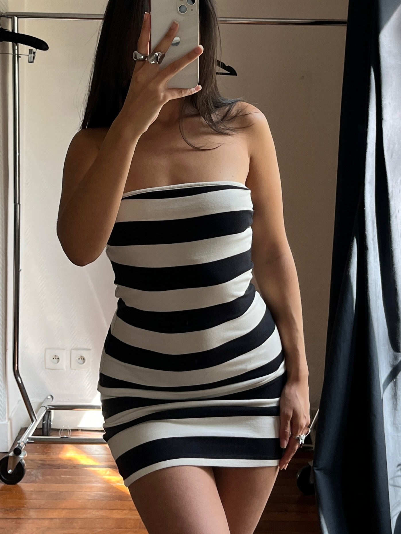 Vintage tube striped dress