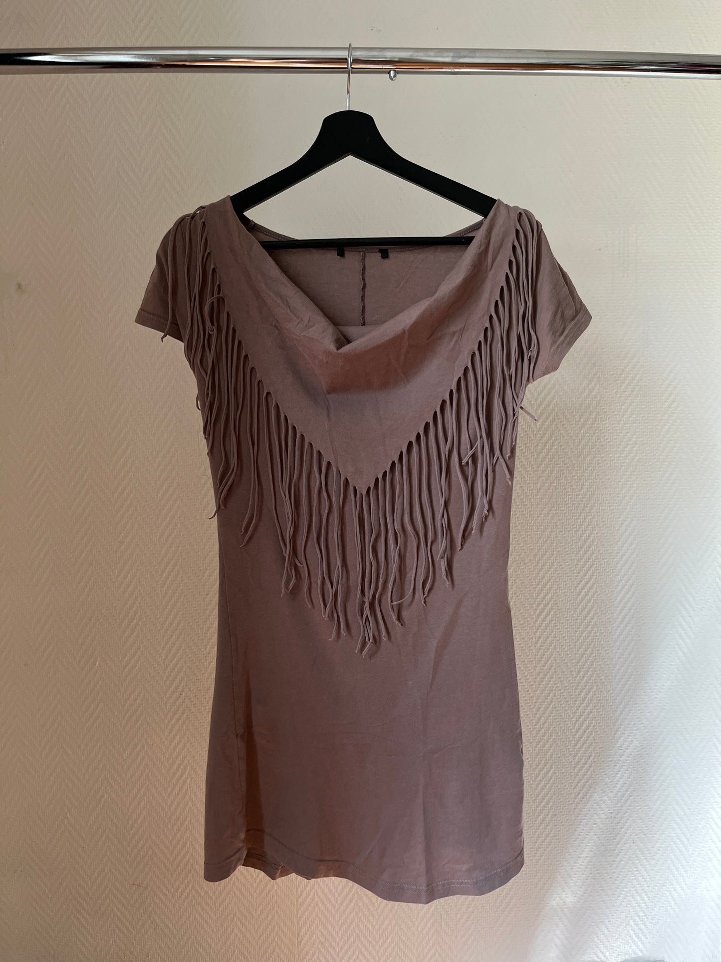 Vintage fringed brown dress/tunique