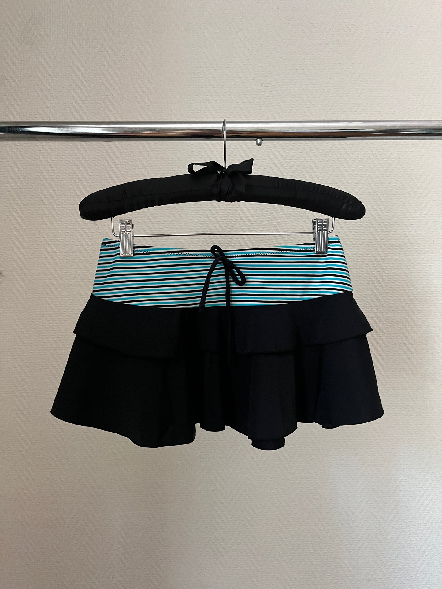 Vintage lycra striped mini skirt
