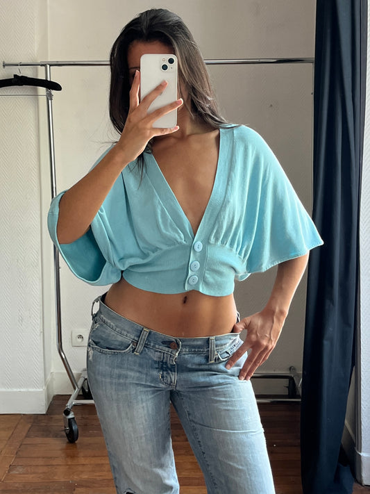 Vintage batwing blue cardigan