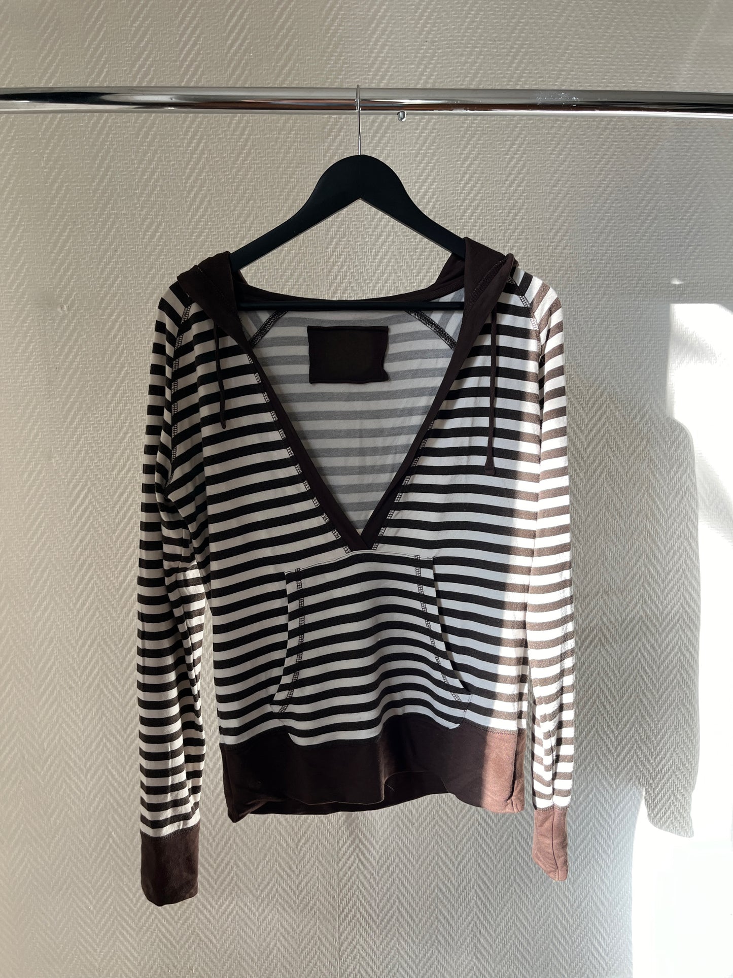 Vintage stripped hooded pull over