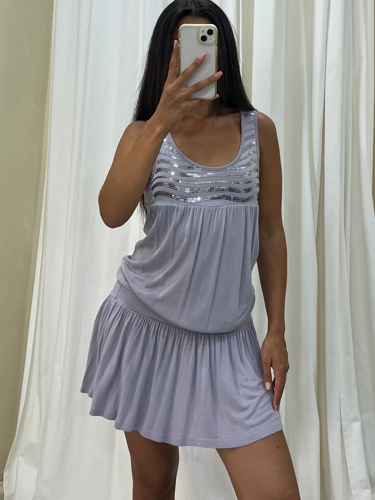 Vintage grey sequins dress