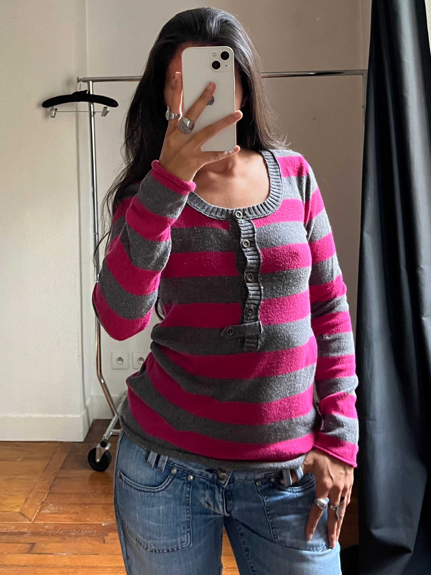 Vintage striped pull over