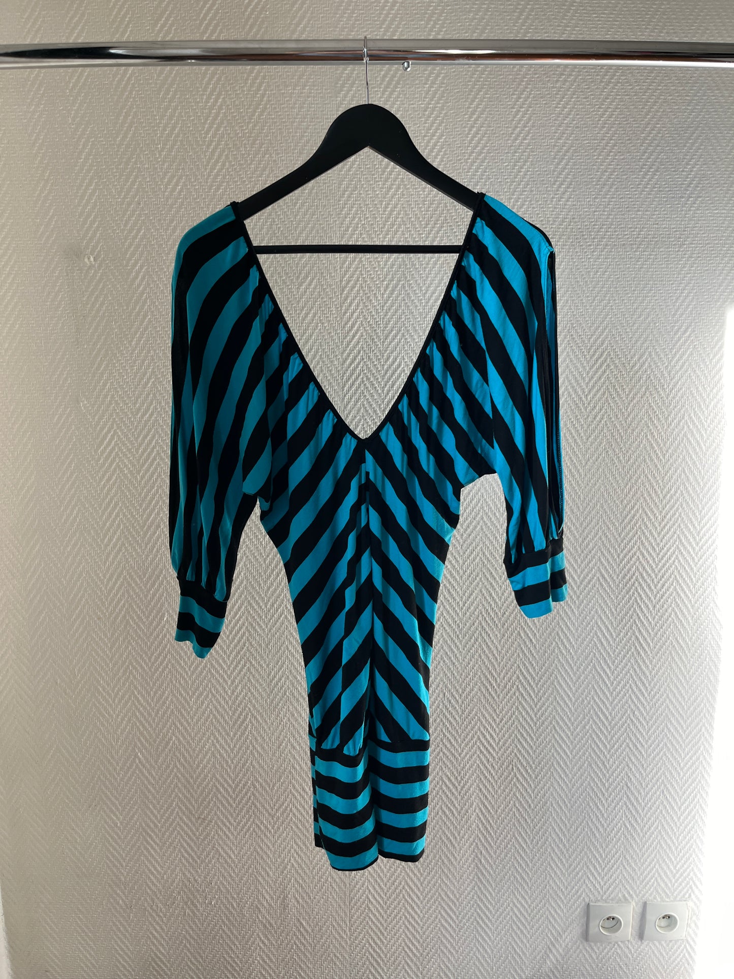 Vintage striped draped top