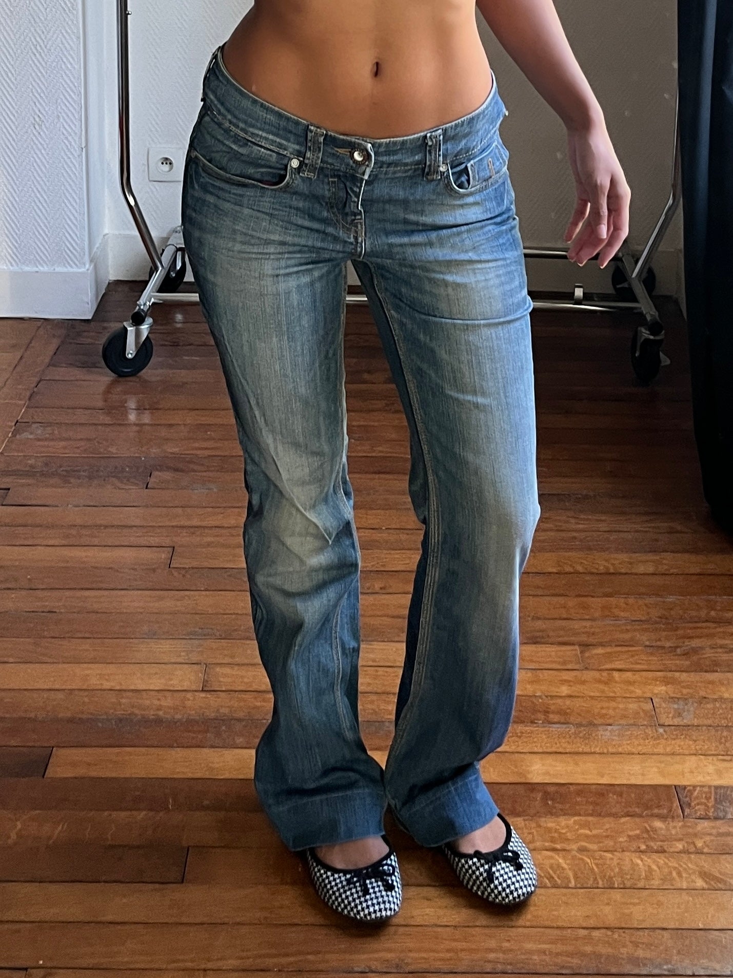 Vintage straight blue jeans