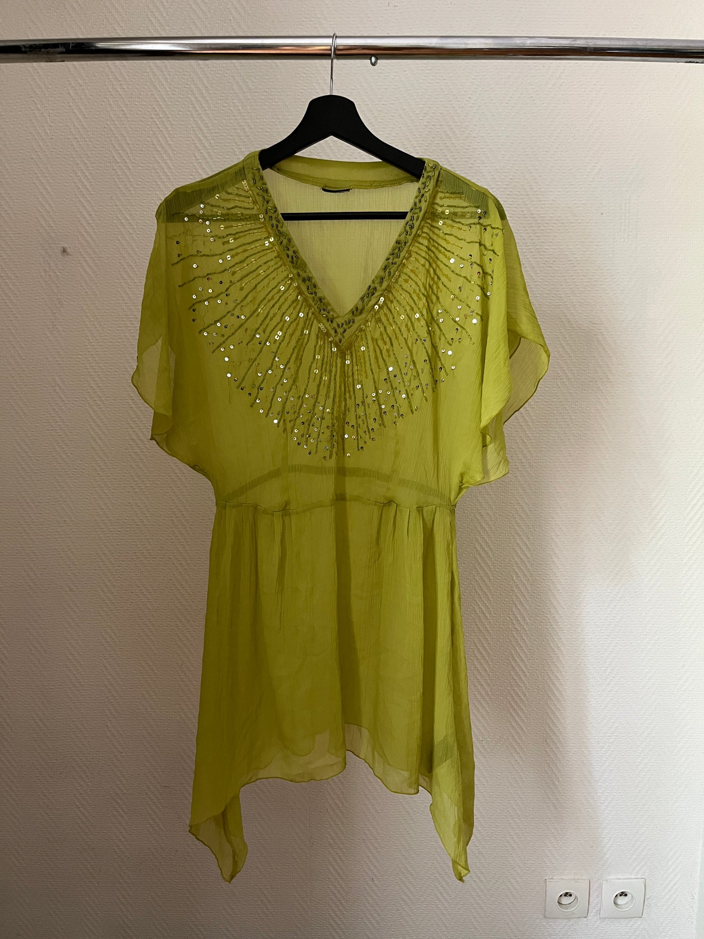 Vintage green beach dress