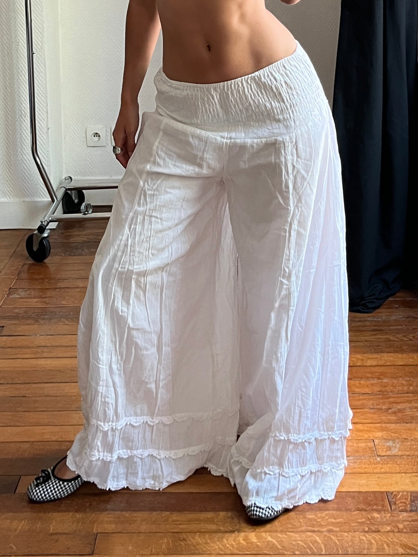 Vintage extra flare linen pants