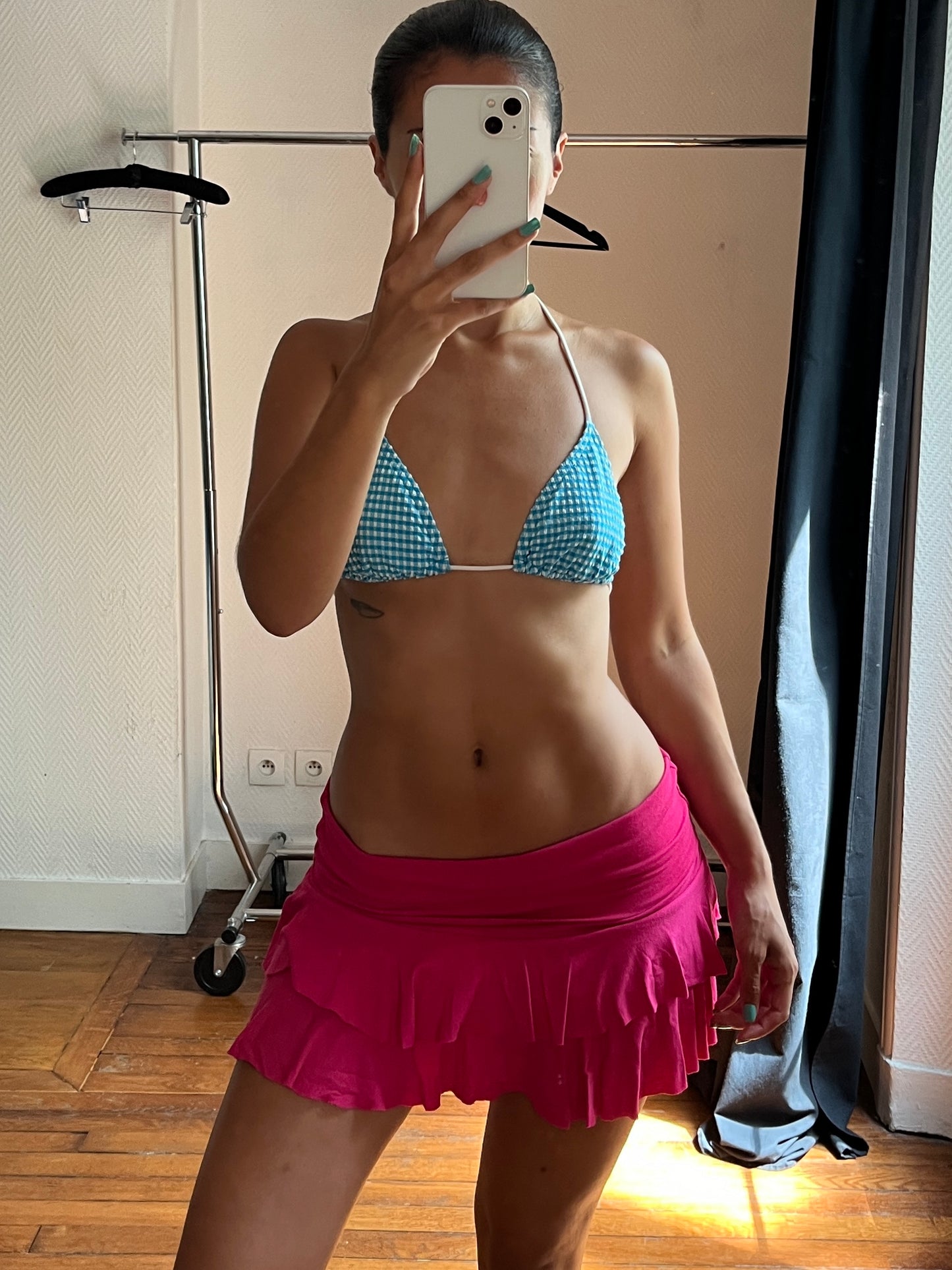 Vintage pink mini skirt