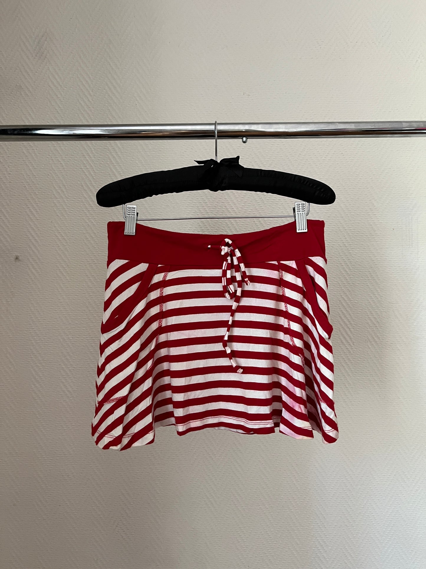 Vintage striped white and red skirt