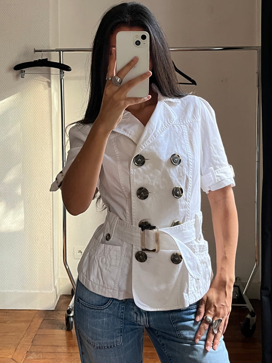 Vintage short sleeved trench coat