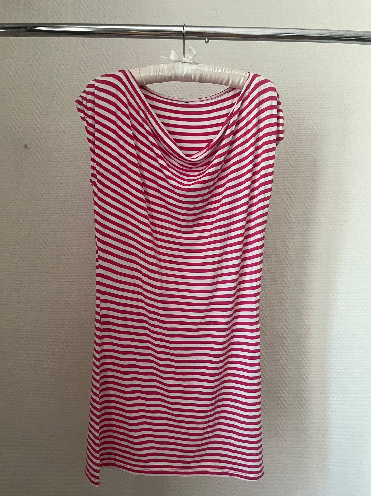 Vintage draped striped dress