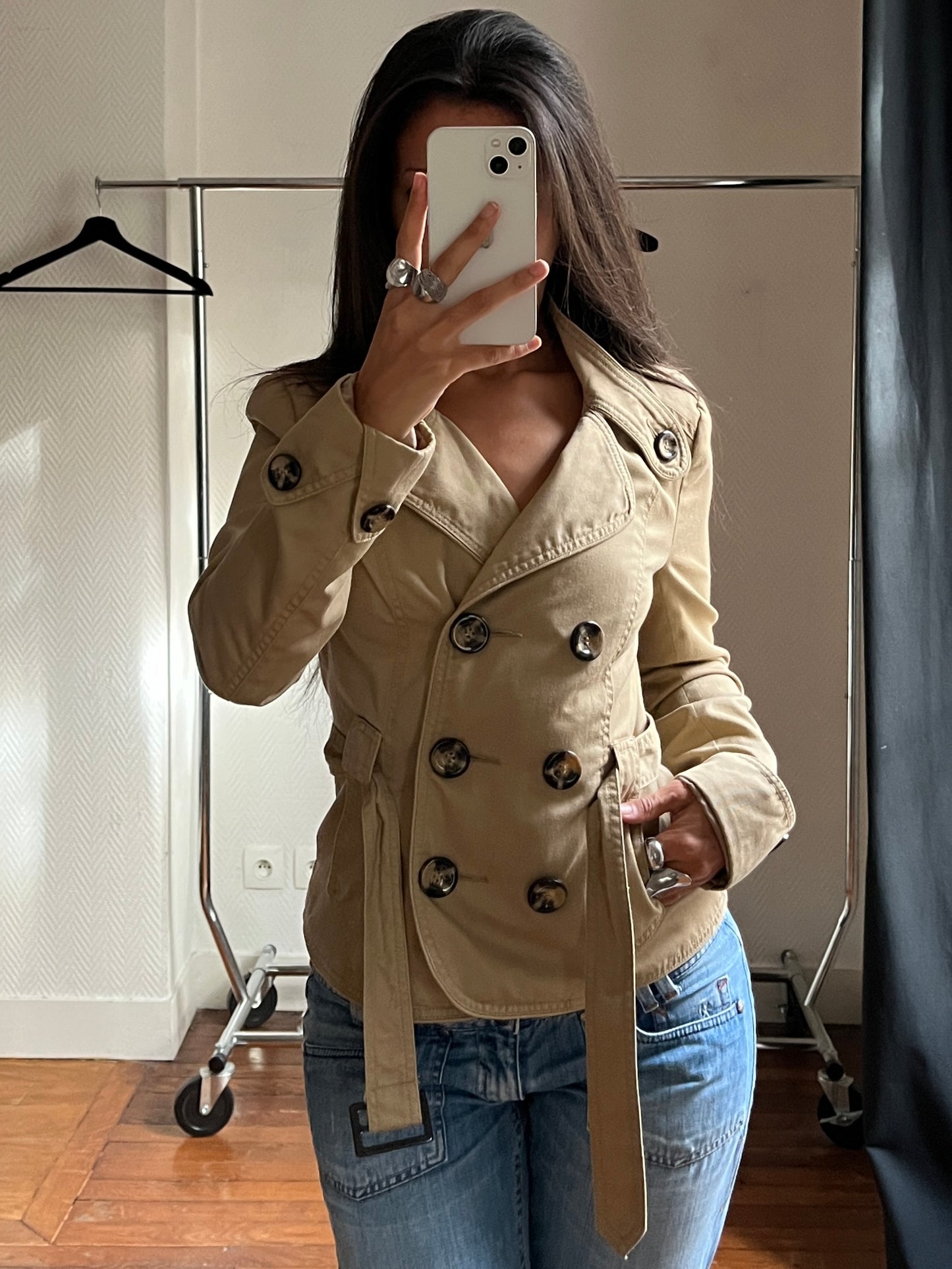 Vintage beige trench coat