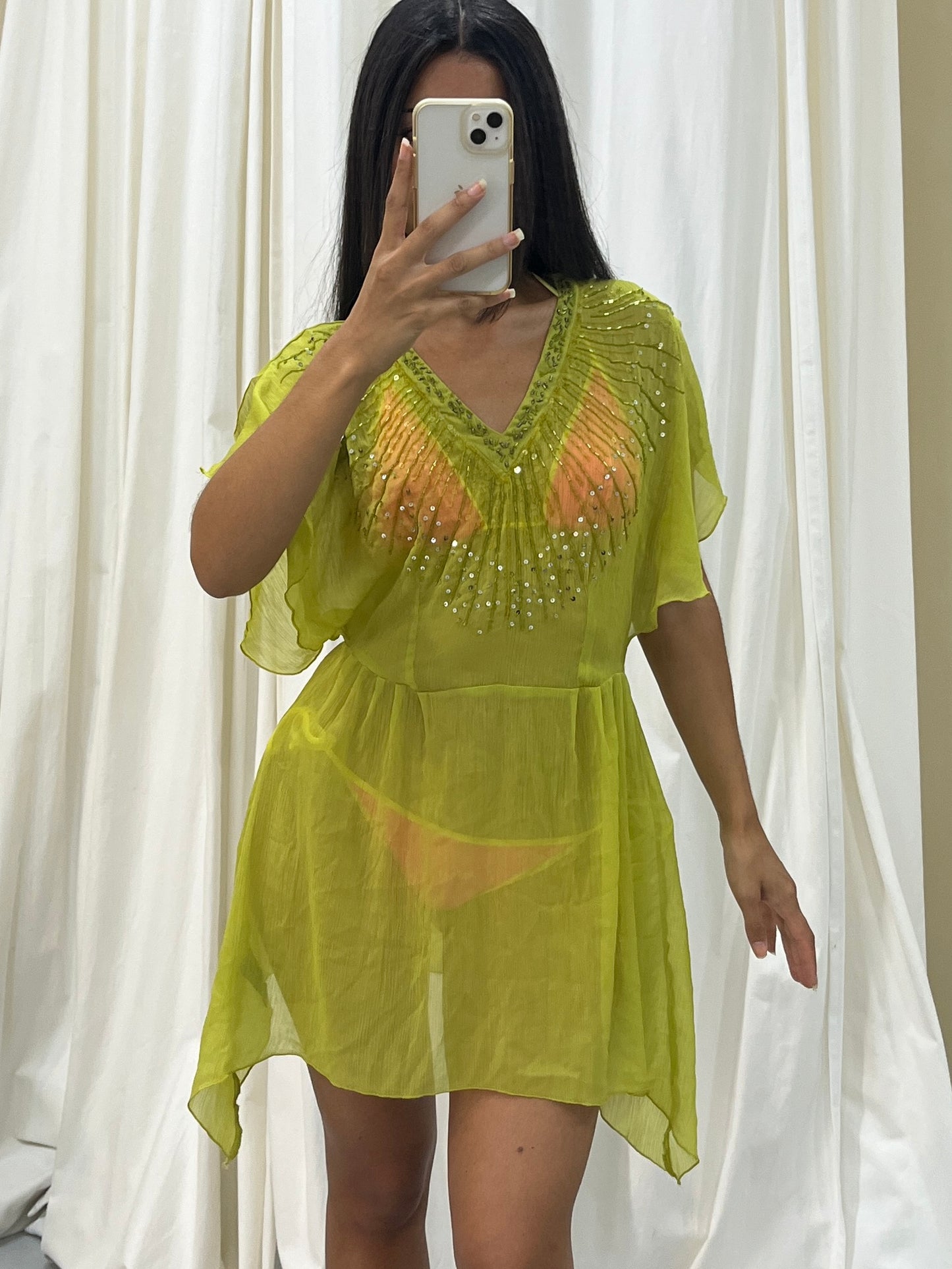 Vintage see-through beach dress