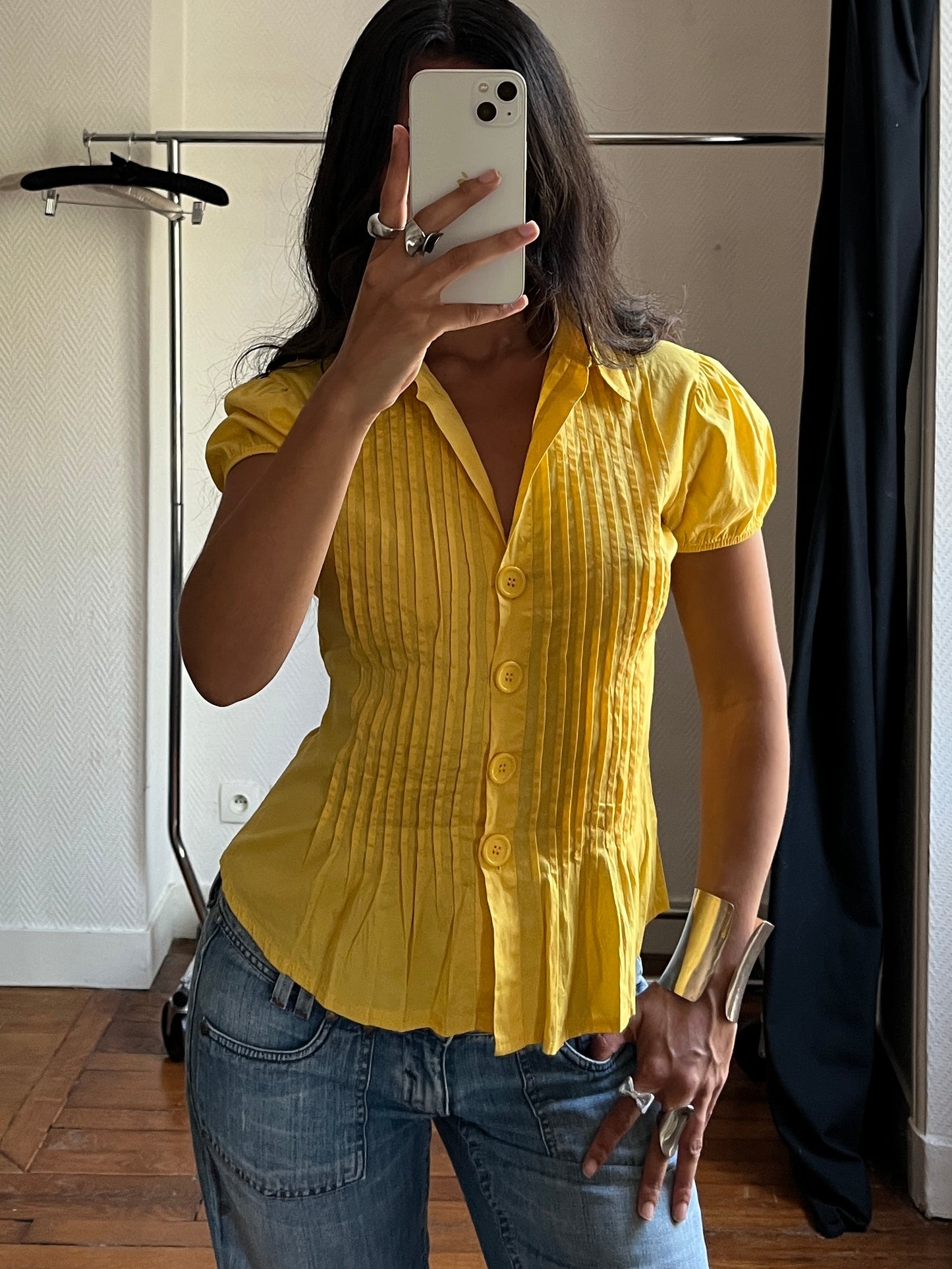 Vintage yellow buttoned shirt
