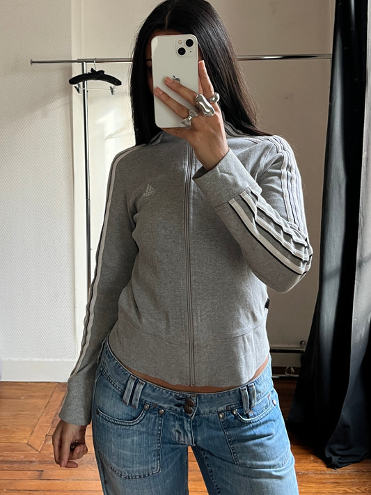 Vintage adidas grey zip up jacket