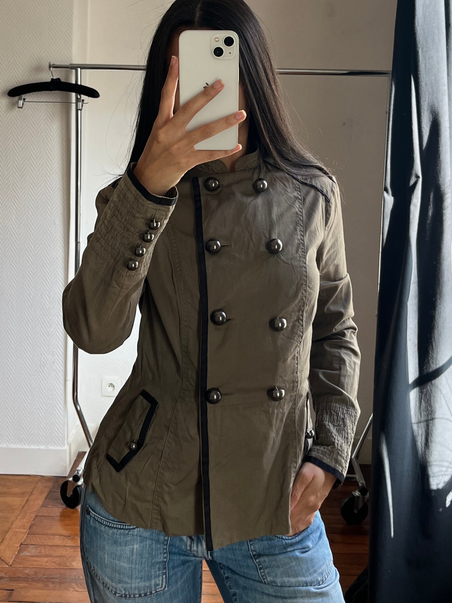 Vintage khaki officer jacket