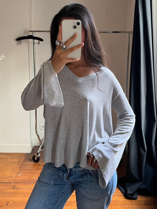 Vintage draped grey pull over