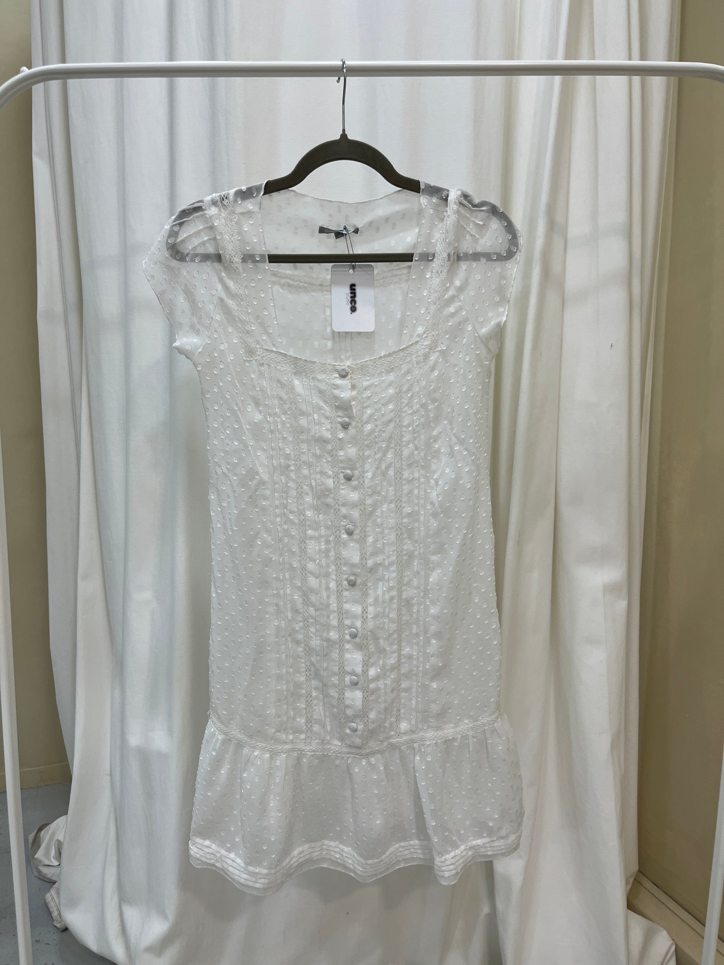 Vintage see-through white summer dress
