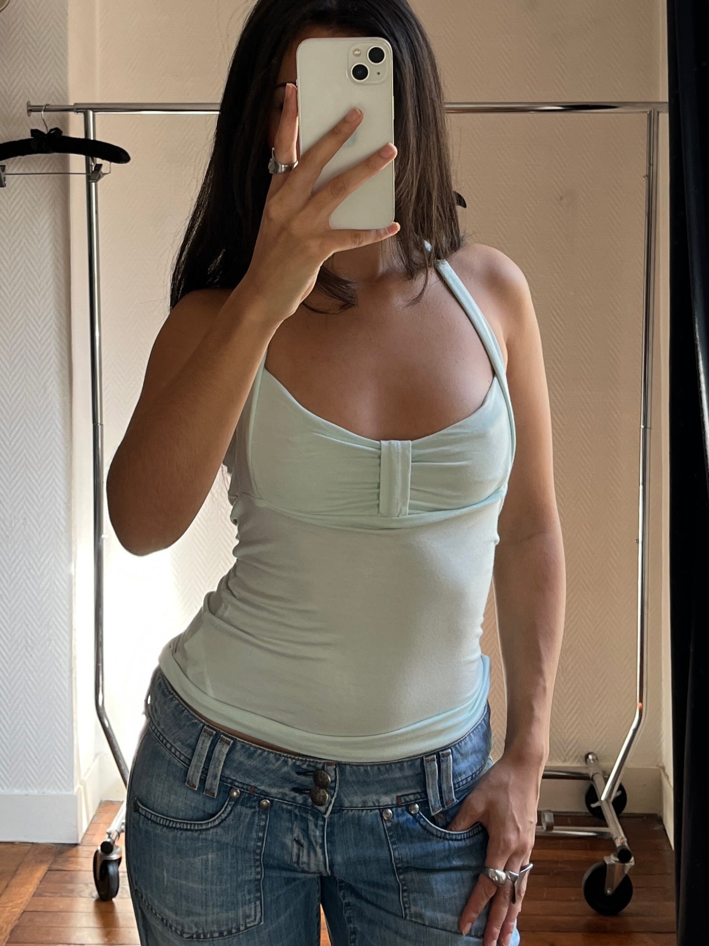 Vintage mint halter top