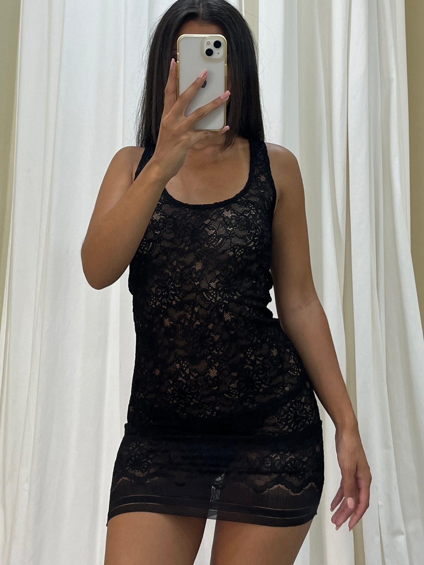 Vintage Patrizia Pepe lace mini dress