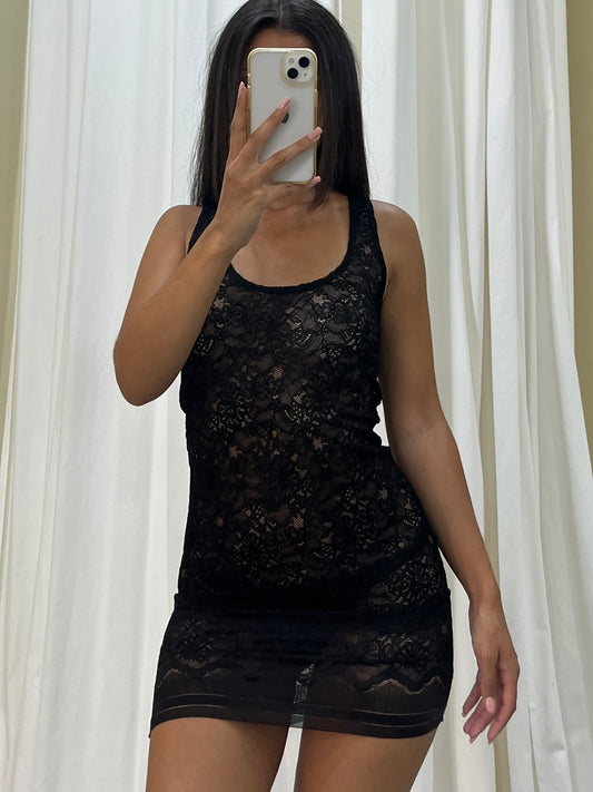 Vintage Patrizia Pepe lace mini dress