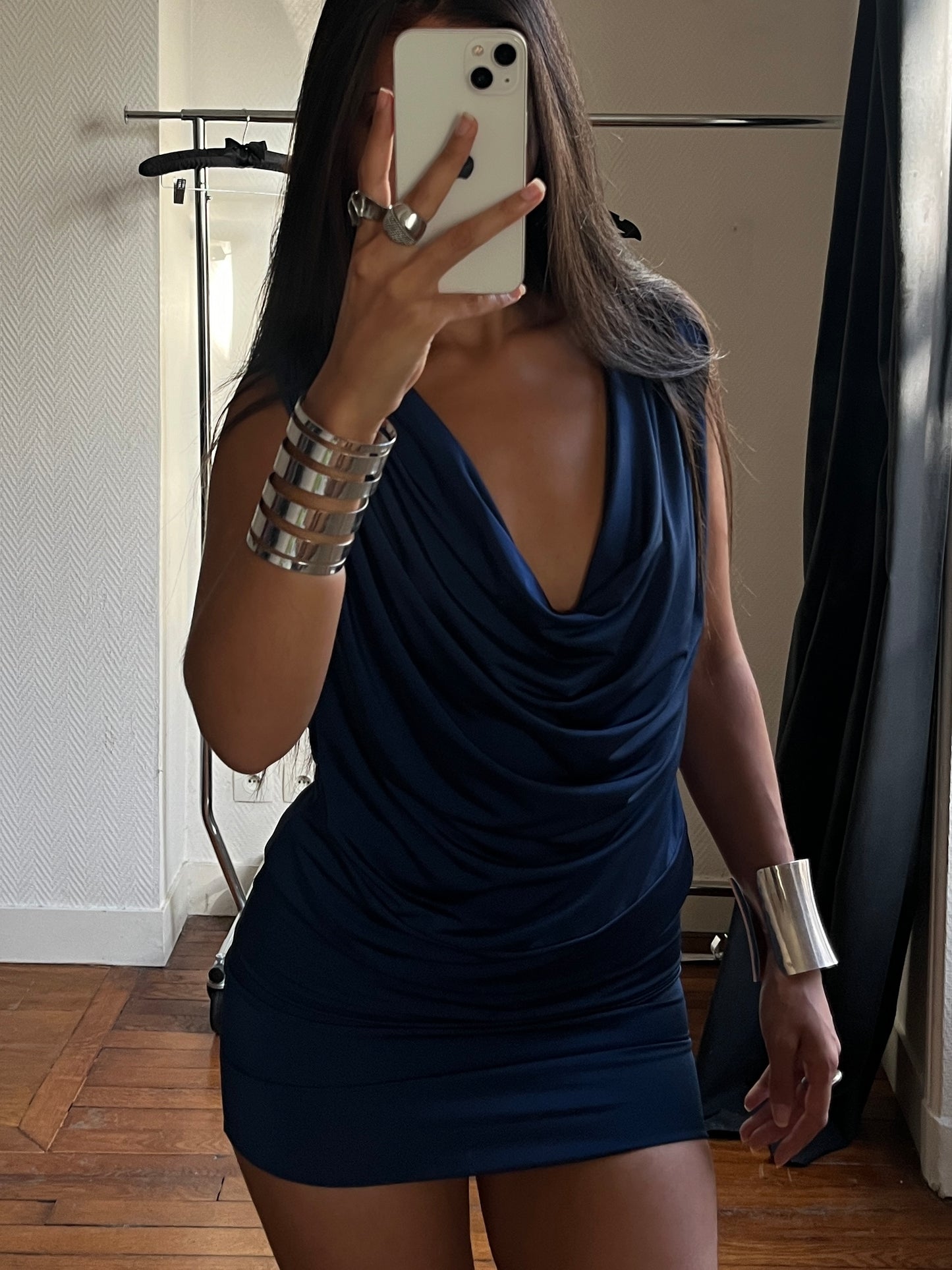 Vintage draped marine dress