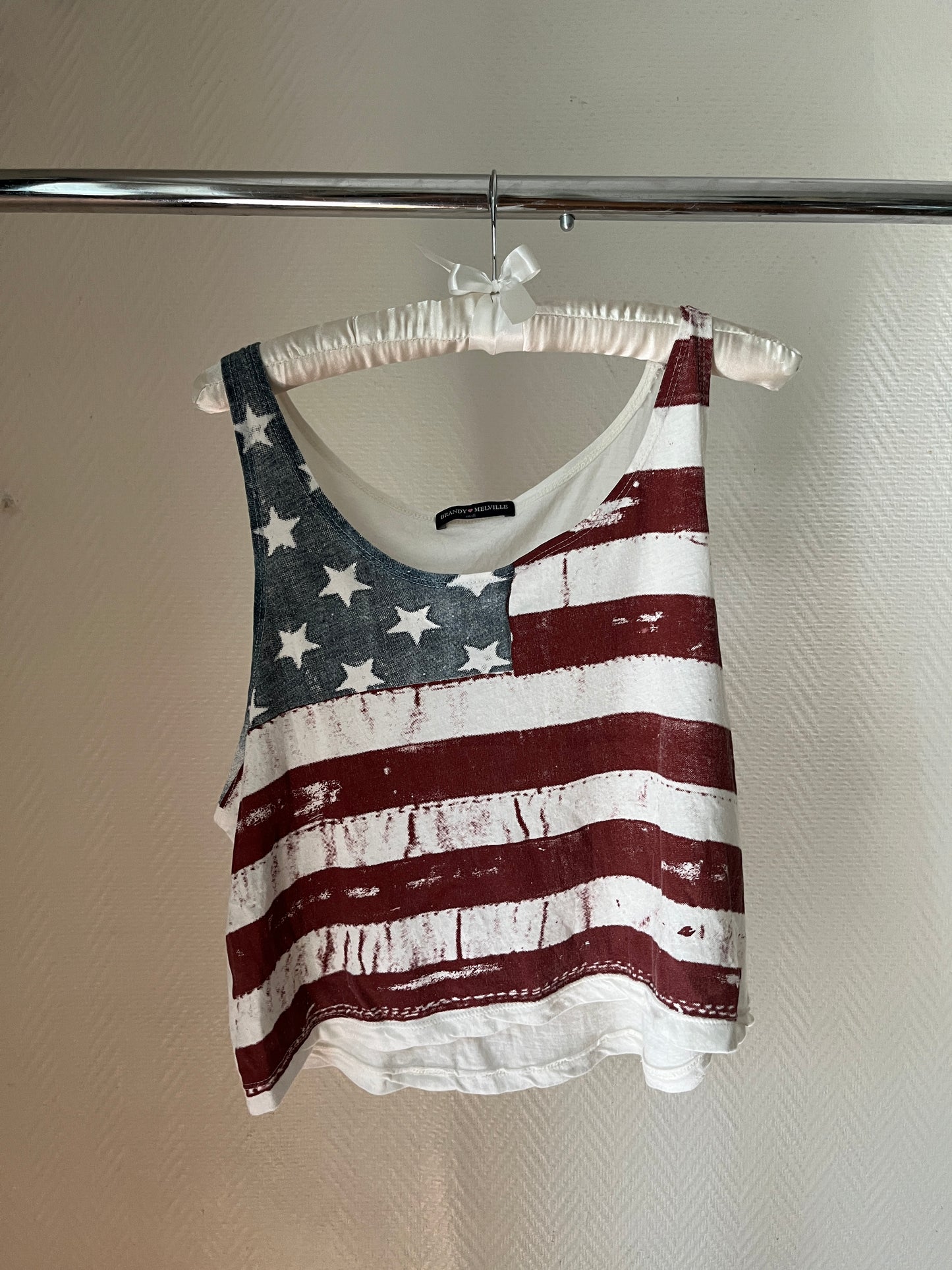 Vintage Brandy Melville flag top