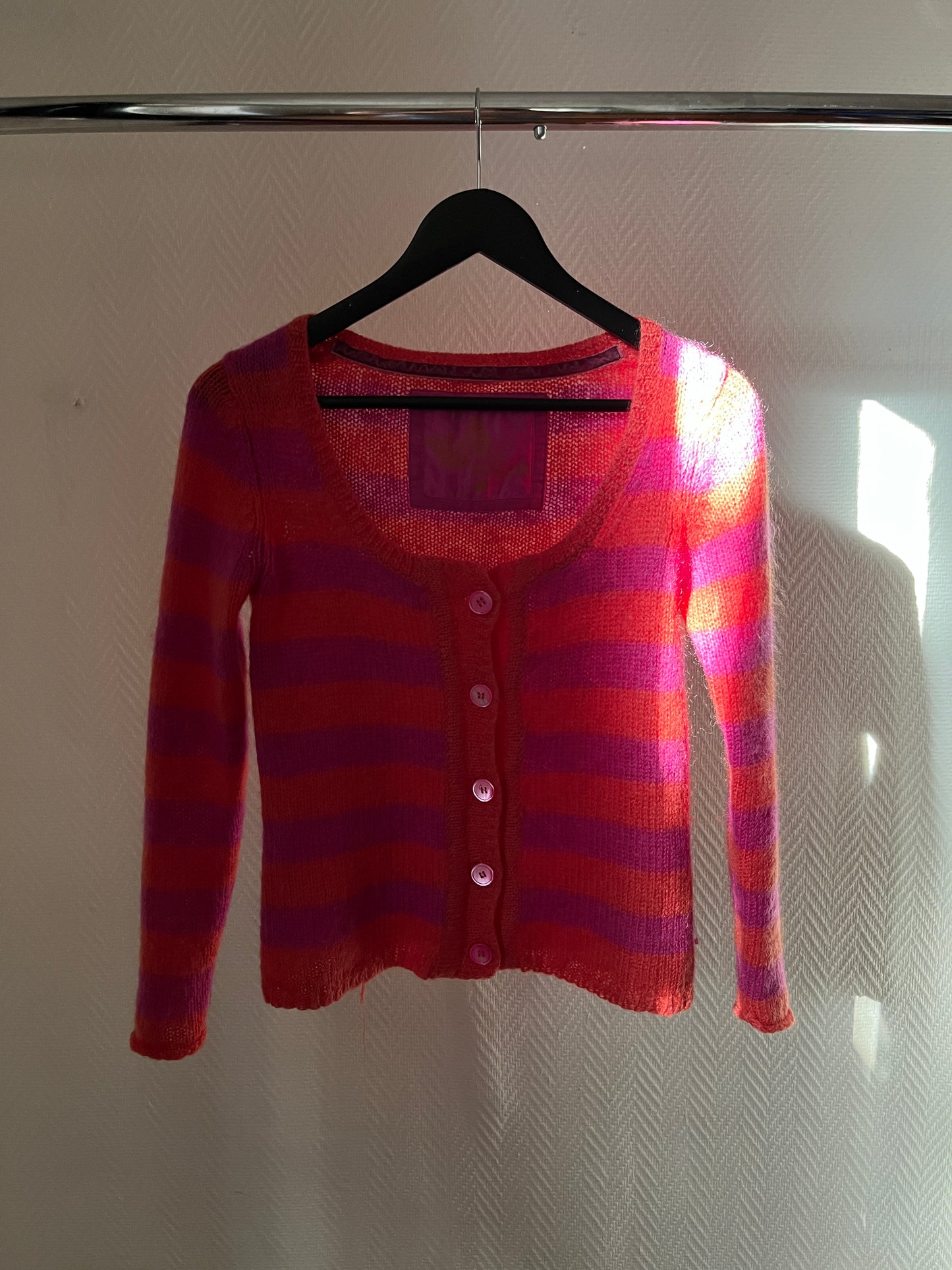 Vintage striped knitted cardigan