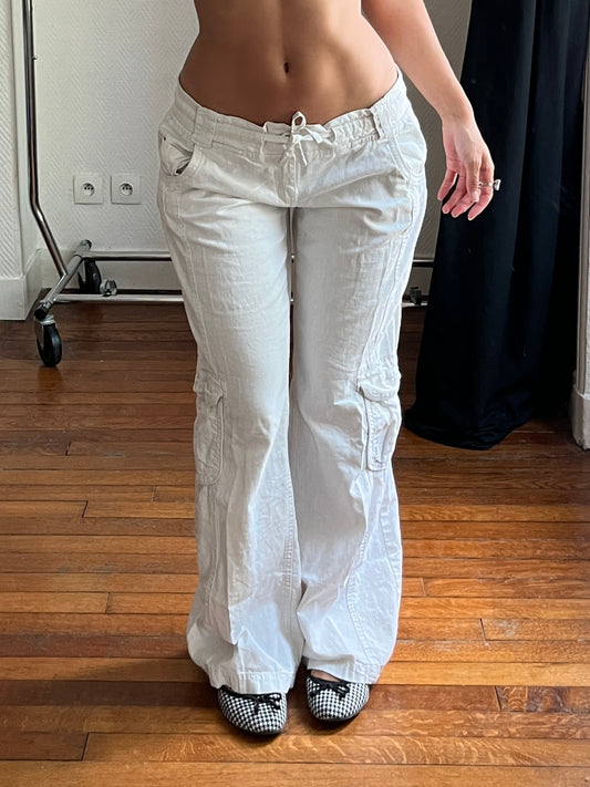 Vintage white linen pants