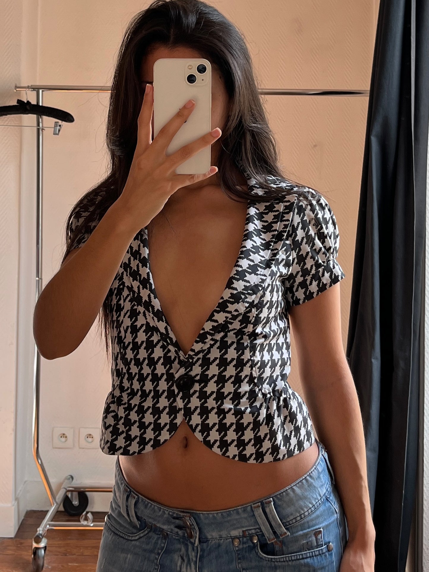 Vintage houndstooth bolero