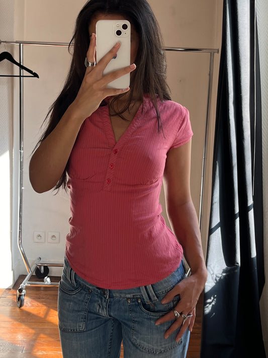 Vintage coral buttoned shirt