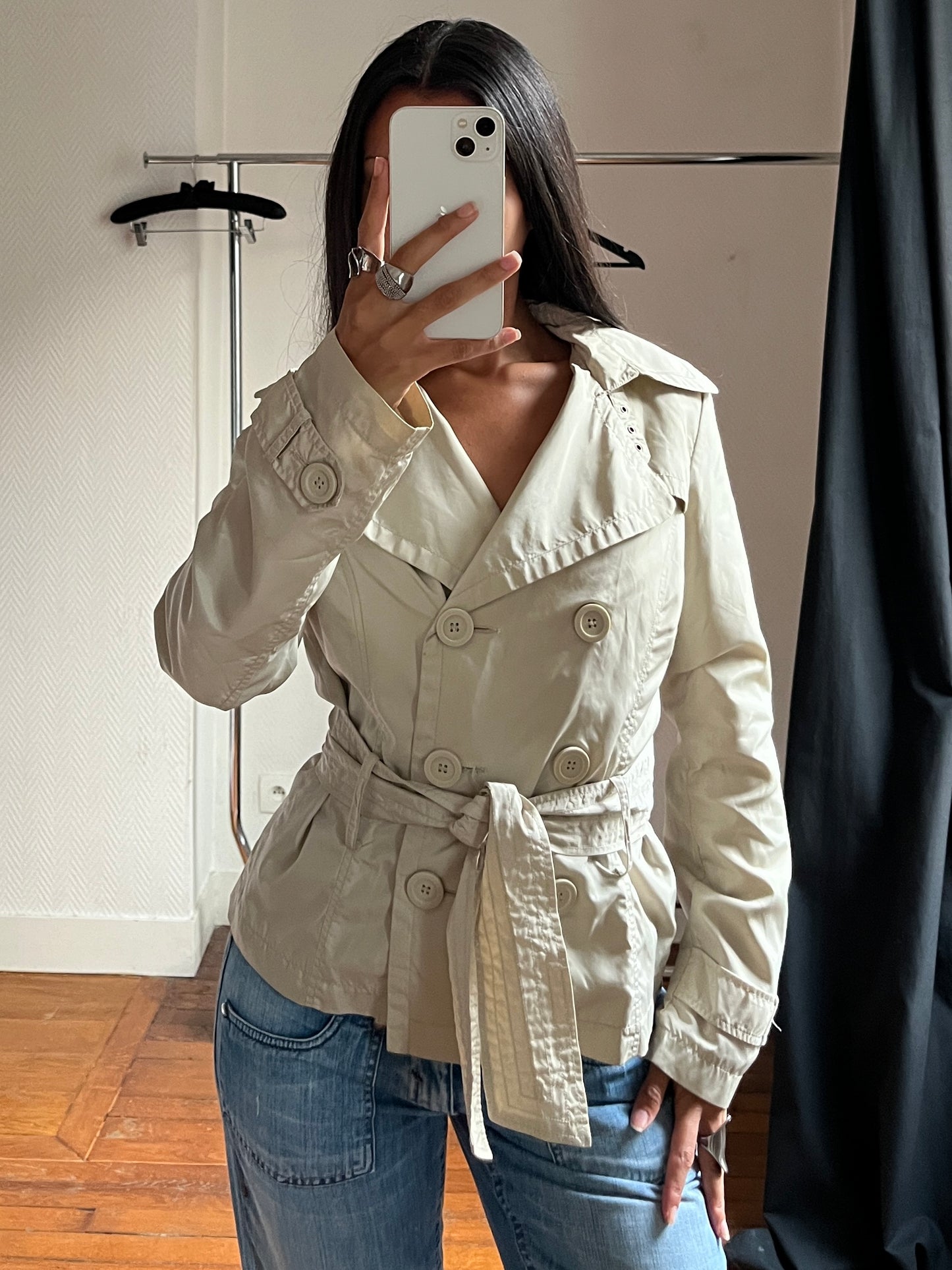 Vintage beige trench coat