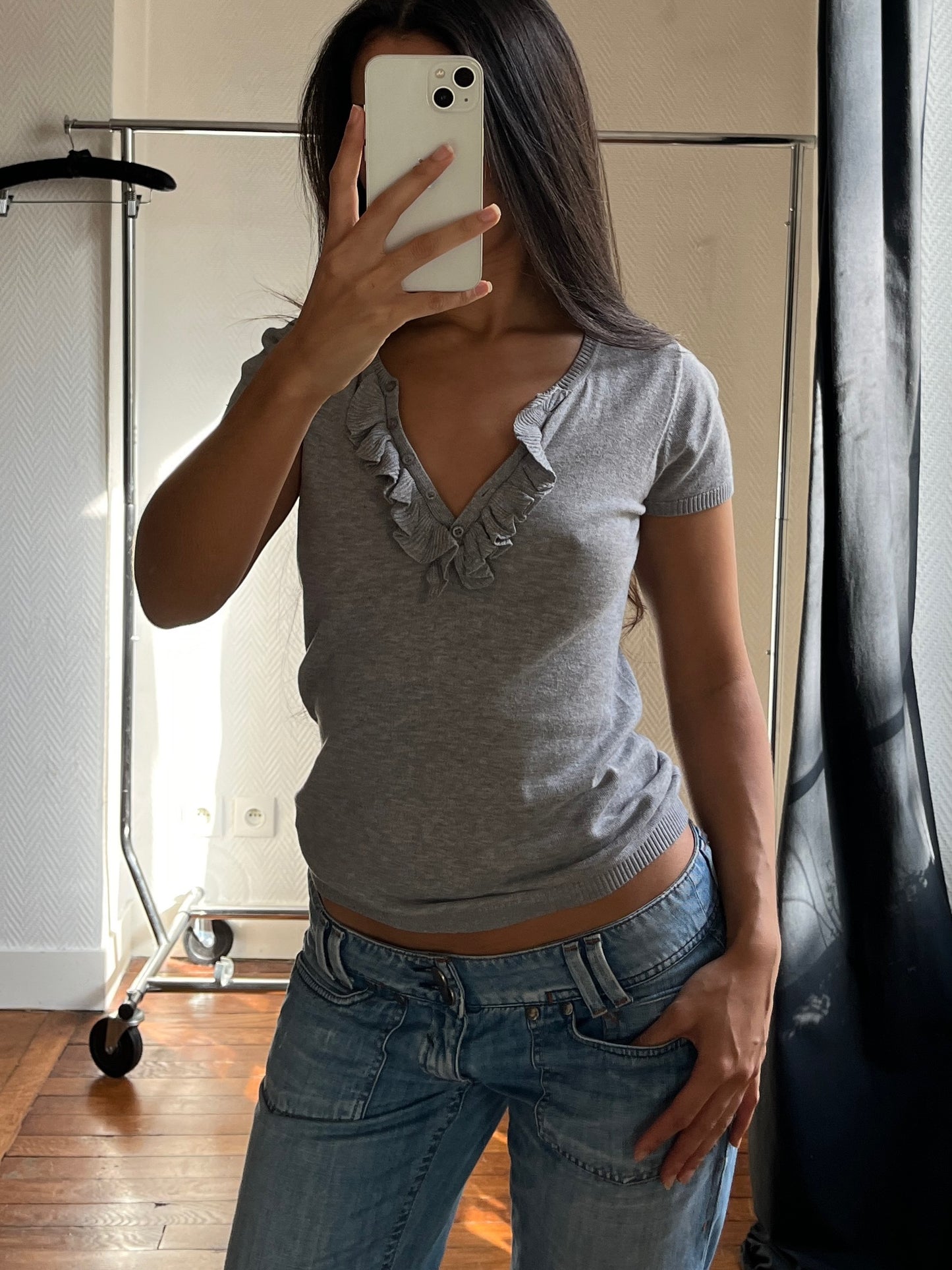 Vinted knitted ruched top