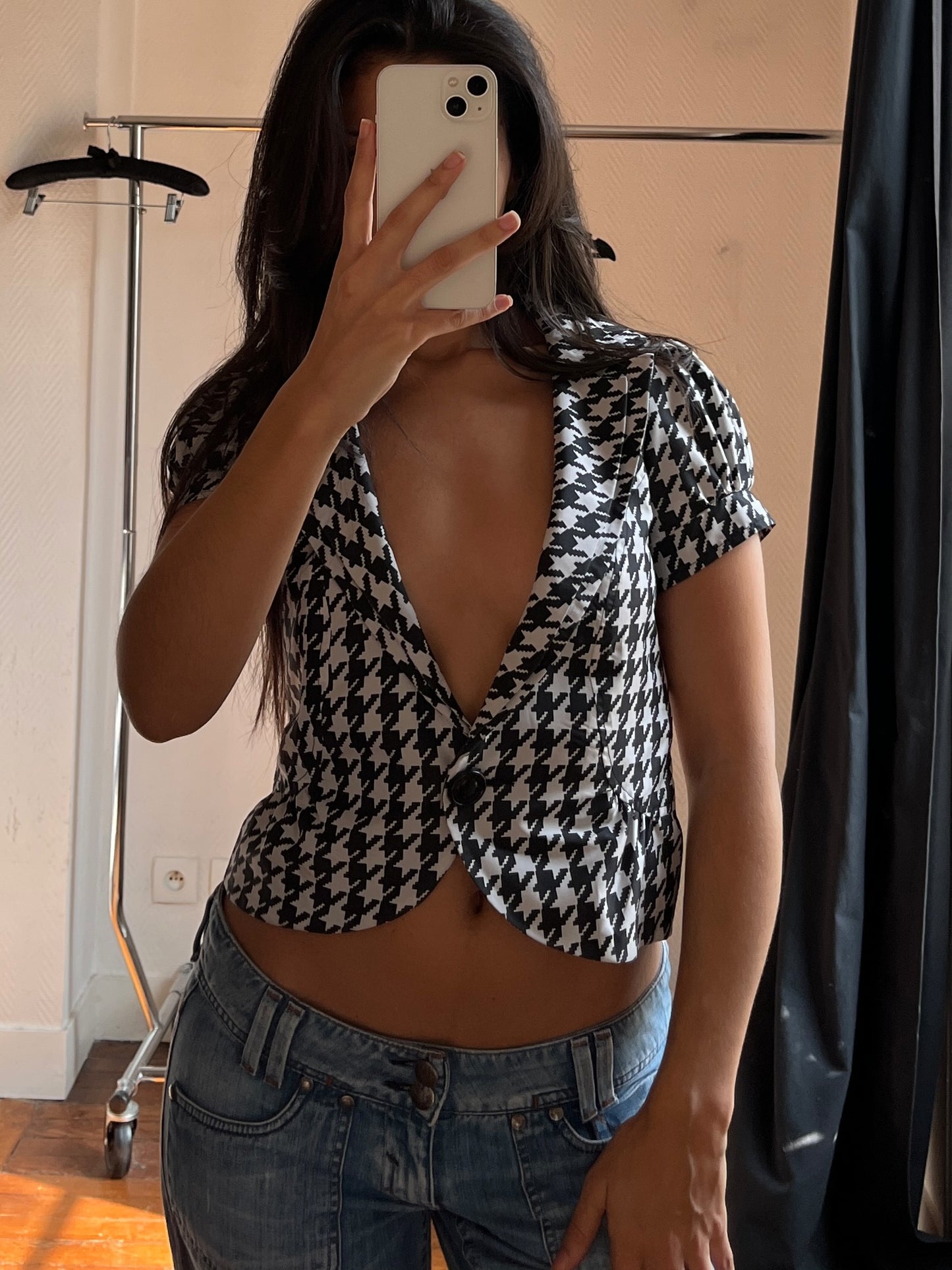 Vintage houndstooth bolero