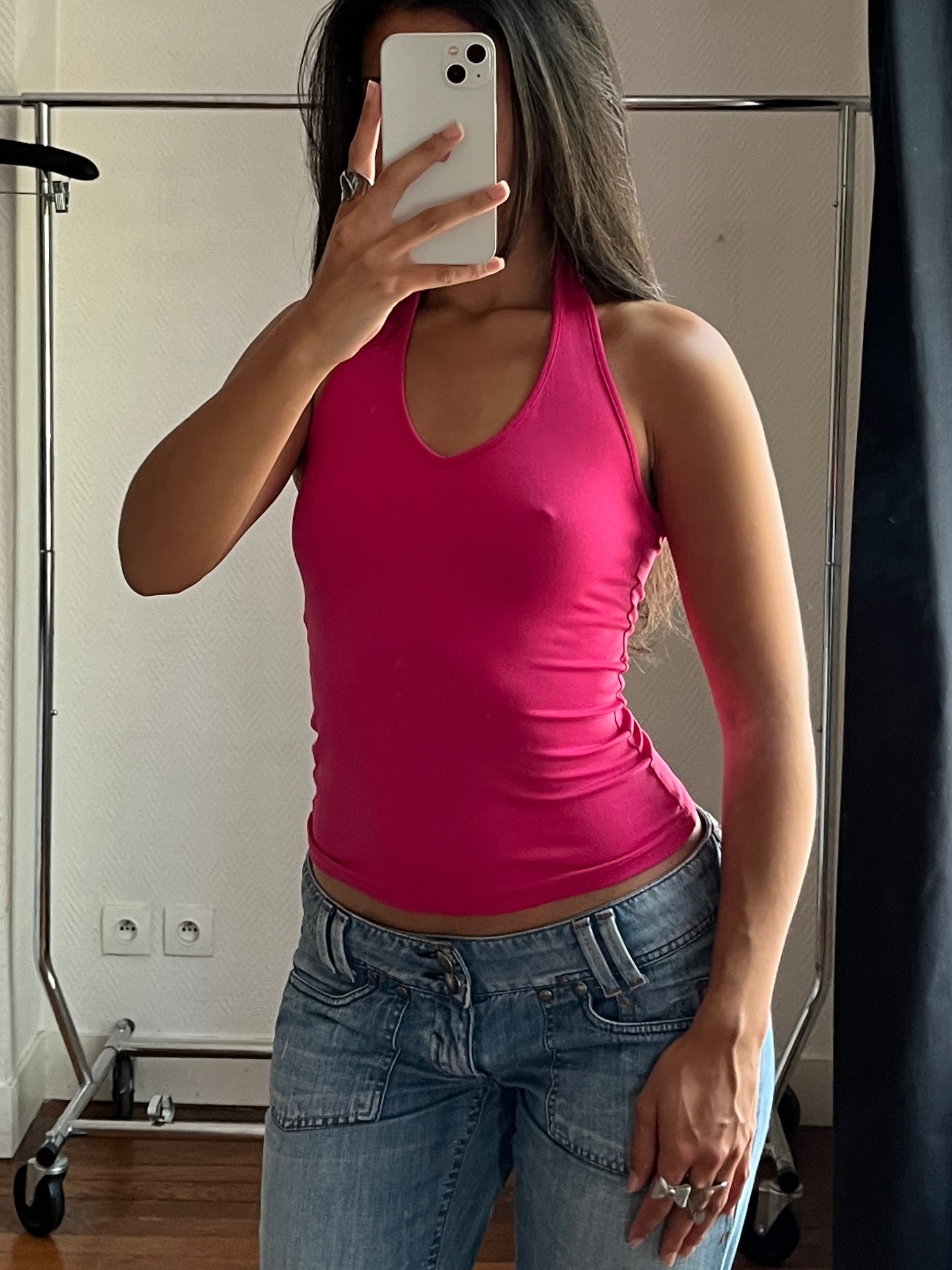 Vintage pink halter top