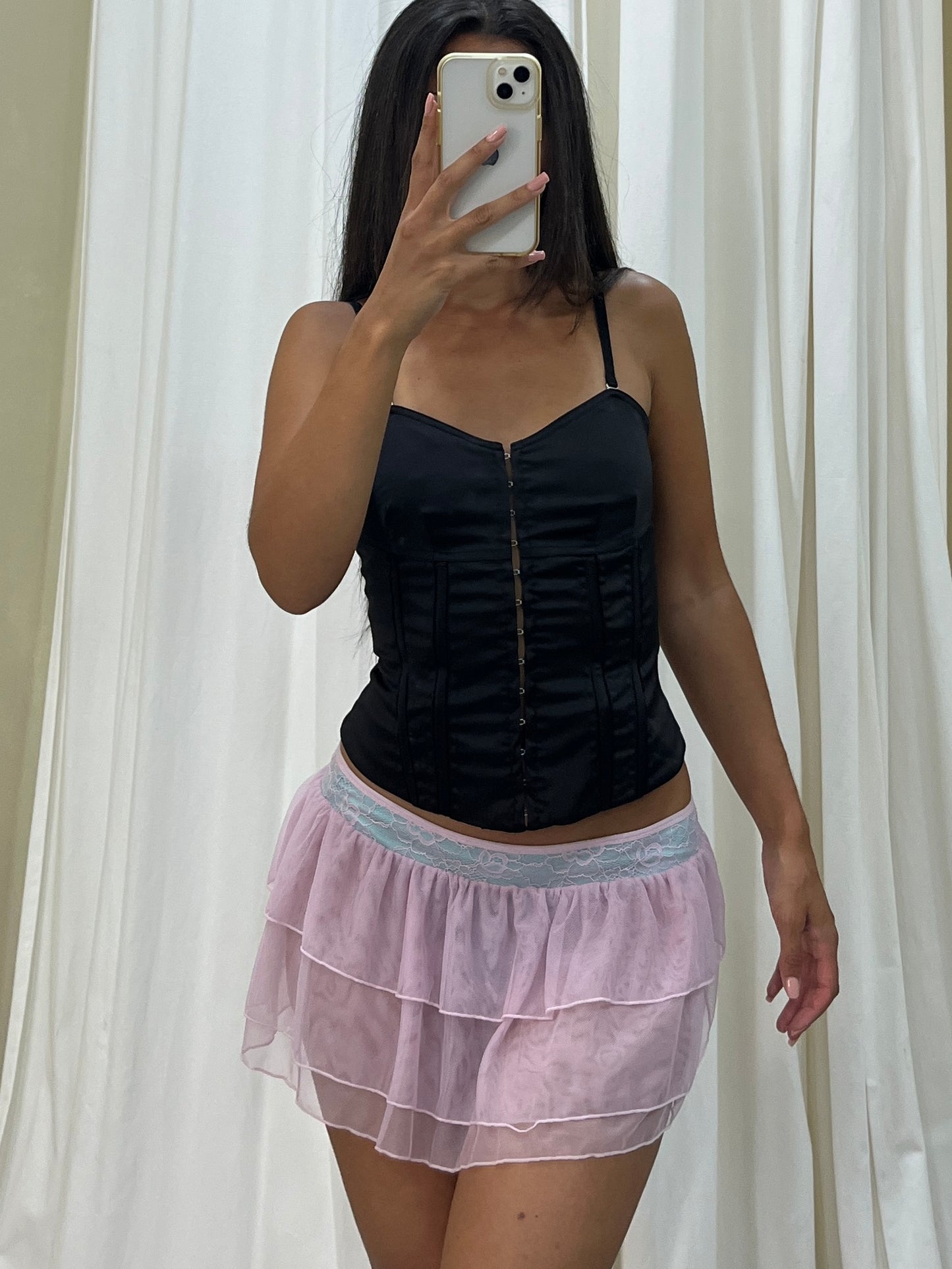 Vintage asymmetrical fairy mini skirt