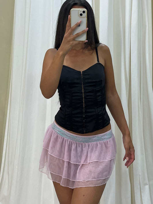 Vintage asymmetrical fairy mini skirt