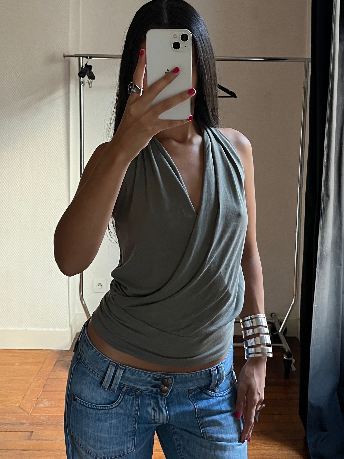 Vintage khaki halter top
